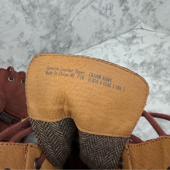 AETREX Aubrey Brownish Red Leather Hiking Waterproof Boots Women's US Size 8.5 - Picture 15 of 16